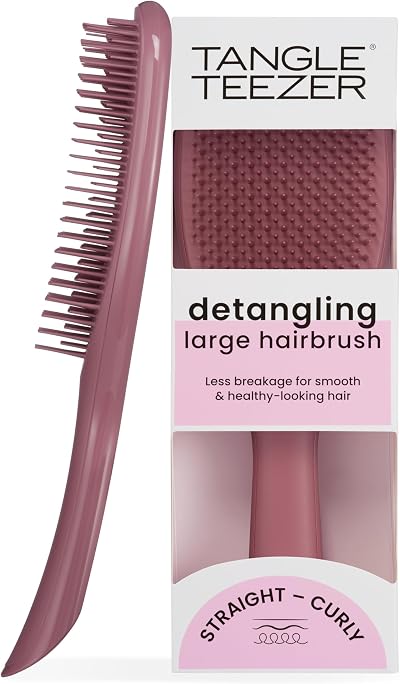 Tangle Teezer Large Ultimate Detangler Hairbrush Pink Velvet - Wet & Dry Hair
