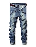 Demon&Hunter 802 Series Men's Ripped Straight Leg