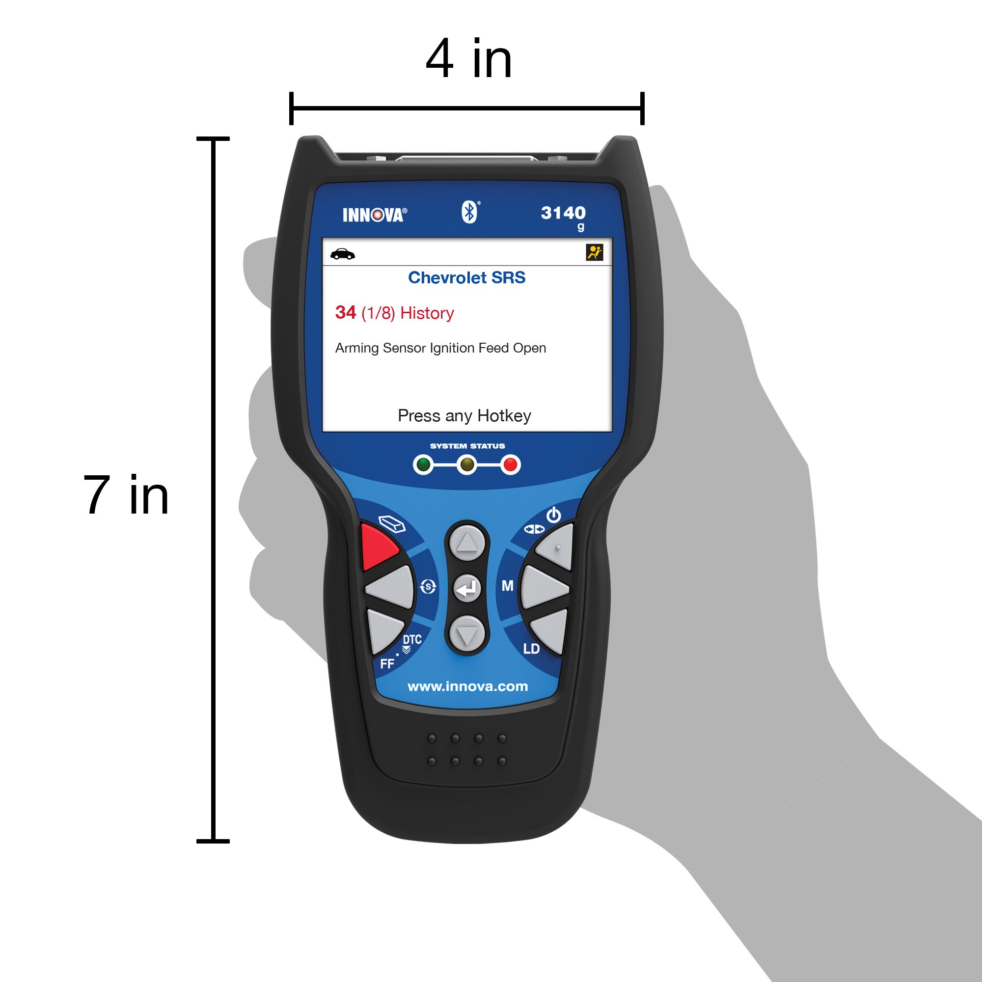 Innova 3140g OBD2 Scanner / Car Code Reader with OBD1 scanning, ABS