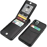 KIHUWEY Compatible with iPhone 11 Pro Max Case Wallet with Credit Card Holder, Premium Leather Magnetic Clasp Kickstand Heavy Duty Protective Cover for 11 Pro Max 6.5 Inch(Black)