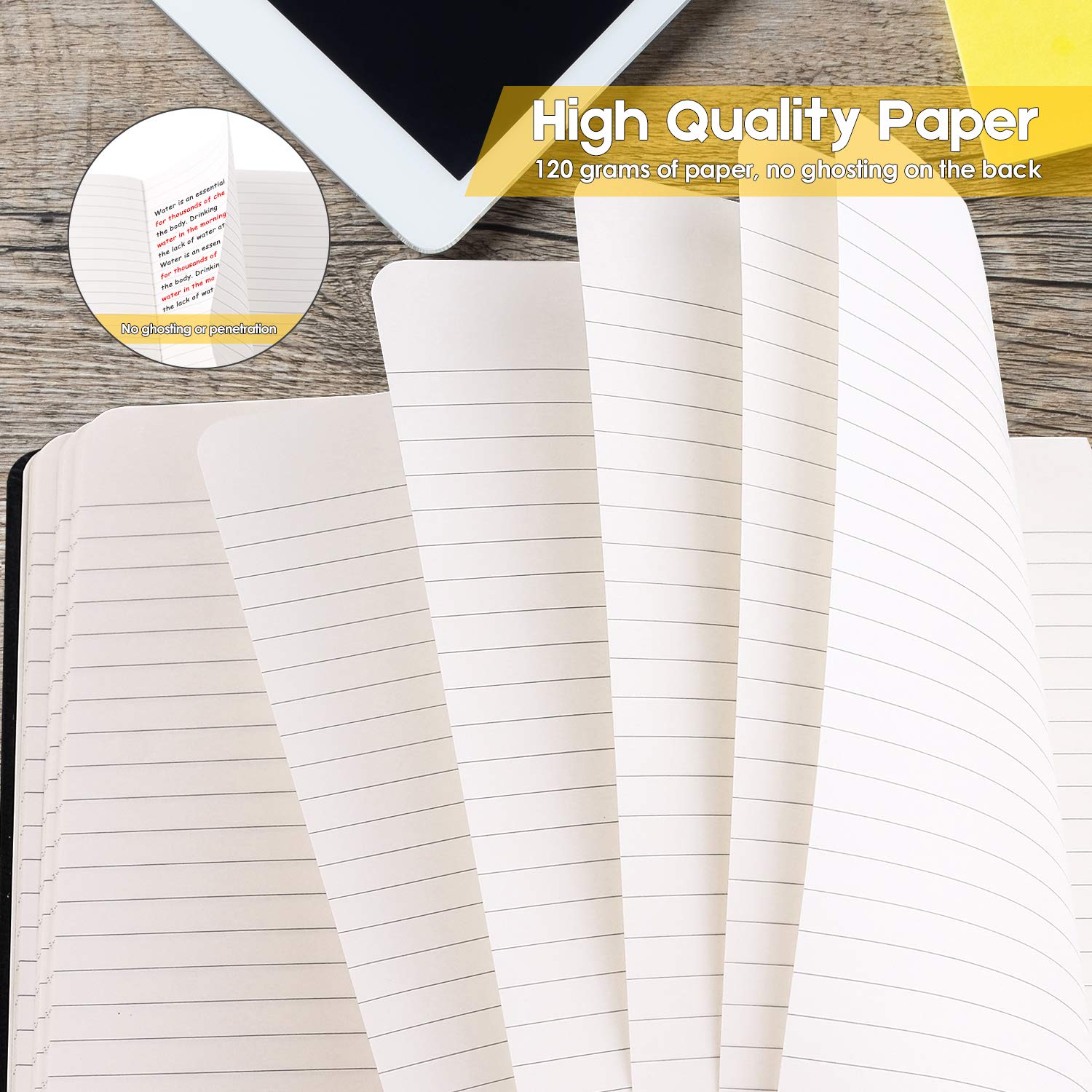 2Pack Pocket Notebook Journal Notepad 3.5" x 5.5", Ruled/Lined, Small