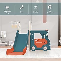 Merax 4-in-1 Toddler Slide, Kids Slide Indoor with