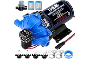 12V Pump,7.0GPM,70PSI Diaphragm Water Pump,5 Chamber Self-Priming RV Fresh Water Pump with Pressure Switch and Strainer,Ideal