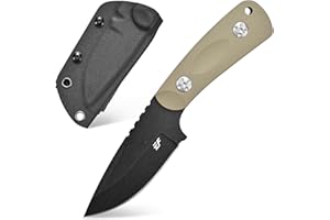 Eafengrow EF121 EDC Fixed Blade Knife D2 Blade Steel G10 Handle with Kydex Sheaths for Outdoor Activities Camping