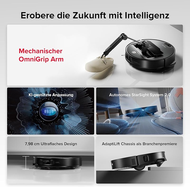 Saros Z70 Saugroboter mit Wischfunktion, OmniGrip Arm, KI-gestützt