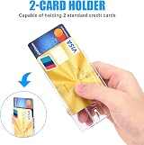 Vicloon Vertical 2-Card Badge Holder Clear Plastic 2 Pack view 4