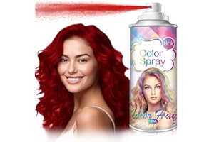 ZHISHUDL Red Hair Spray Color Temporary One-Time Use Washable Hair Color Spray for Women Kids,Temporary Hair Dye for Hollowen,Christmas Party,Cosplay (Red,120 ML）