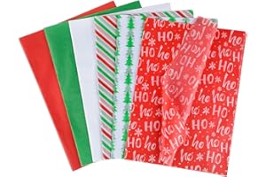NEBURORA 60 Sheets Christmas Tissue Paper 20 x 14 Inch Xmas Wrapping Tissue Paper for Merry Christmas Holiday Party Decoratio