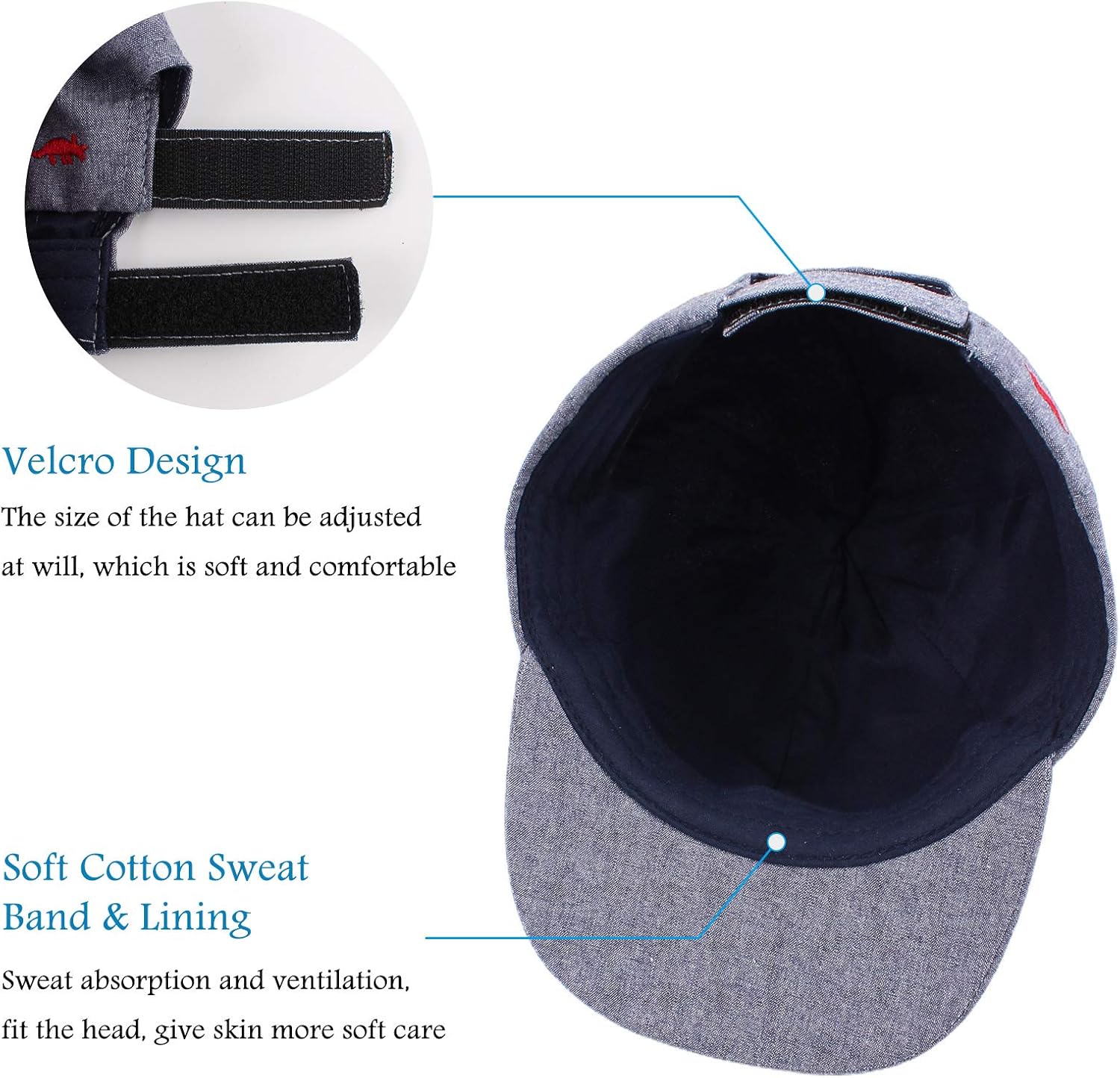 Summer Baby Boy Baseball Hat Dinosaur Infant Visor Caps Cotton Toddler Boys Sun Hats: Clothing
