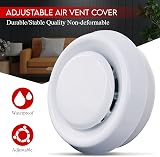 VENTS UK 125mm White Round Ceiling Vent Cover PVC Diffuser with Fixing Ring view 6