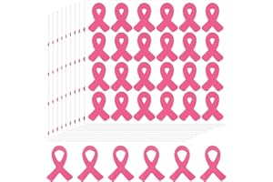 DTOFOOT Breast Cancer Awareness Stickers 720Pcs Pink Ribbon Sticker Decals for Water Bottles Helmets Envelopes Breast Cancer Awareness Accessories for Charity Party Supply Support Gifts