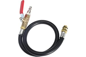 Seweder Engine Air Valve Holder Pressure Pipe with Ball Valve M12 M14 Thread to 1/4 NPT Cylinder Leakage Testing Assistant Tool for Ford for Mustang for LS1 for LS2 for LS3 4.8 5.3 6.0 Trucks