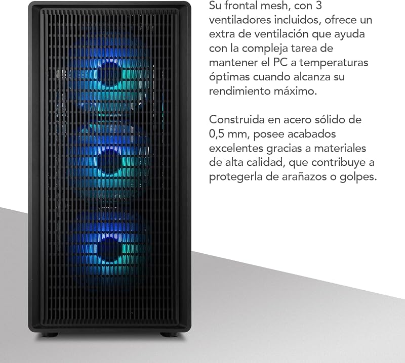 Infinity IOTA – ATX Mid-Tower | M-ATX | O ITX inclui 4 ventoinhas ARGB de 120mm, malha frontal, lado de vidro temperado, USB 3.0, suporte a GPU de 330mm, filtro magnético