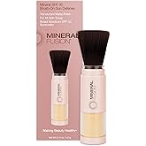 Mineral Fusion Brush-On Powder Sunscreen for Face SPF 30 | Transluscent Natural Daily Sun Care with UVA UVB Protection | Hypoallergenic, Non-Toxic | TSA & Travel Friendly
