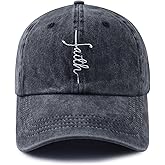 Christian Faith Hat for Women Men, Classic Cotton Jesus Cross Embroidered Baseball Cap