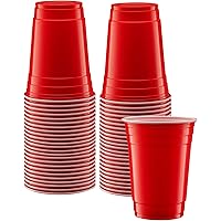 Gusto [18 oz. - 50 Count] Disposable Red Cups, Party Drinking Cups for Events and Everyday Use