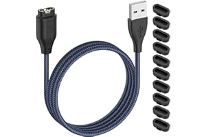 Braided Charging Cable for Garmin Fenix 8 7 6 5 S X, Vivoactive 5 4 4S 3, Forerunner 965 955 945 265 245 55, Venu2/Venu/Venu 