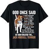 God Created The Jack Russell Terrier - Dog Lover T-Shirt
