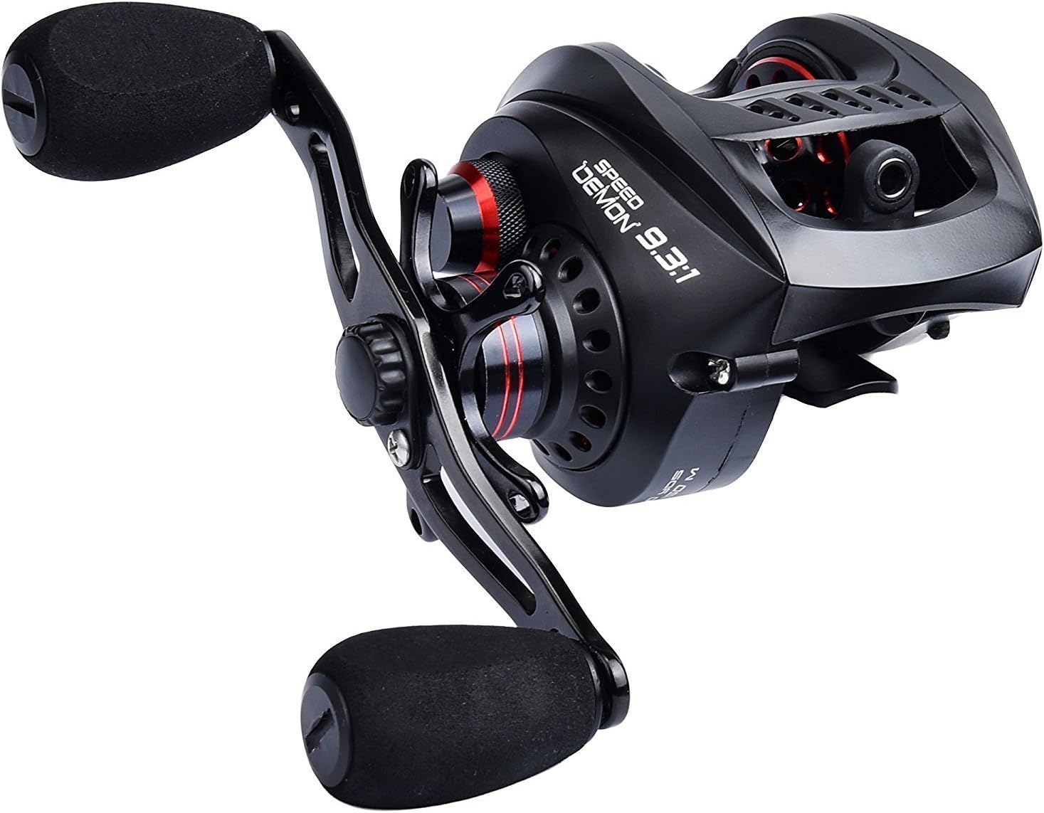 KastKing Speed Demon 9.3:1 Baitcasting Fishing Reel – Worlds Fastest Baitcaster – 12+1 Shielded Ball Bearings – Carbon Fiber Drag.