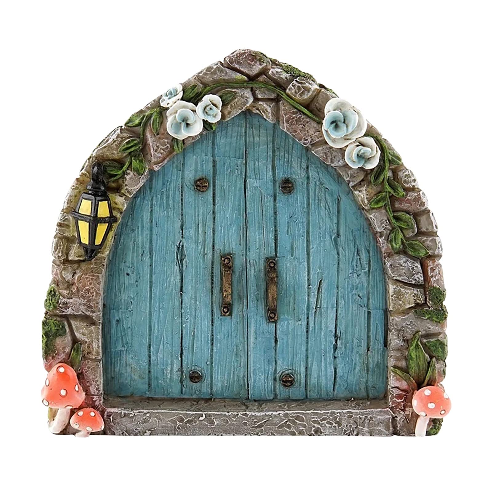 SETOFI Fairy Door, Wooden Fairy Doors for Garden Elf Door Miniature Yard Ornaments for Garden Yard Trees Style D