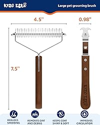 Extra Large 2-Sided Undercoat Rake for Dogs