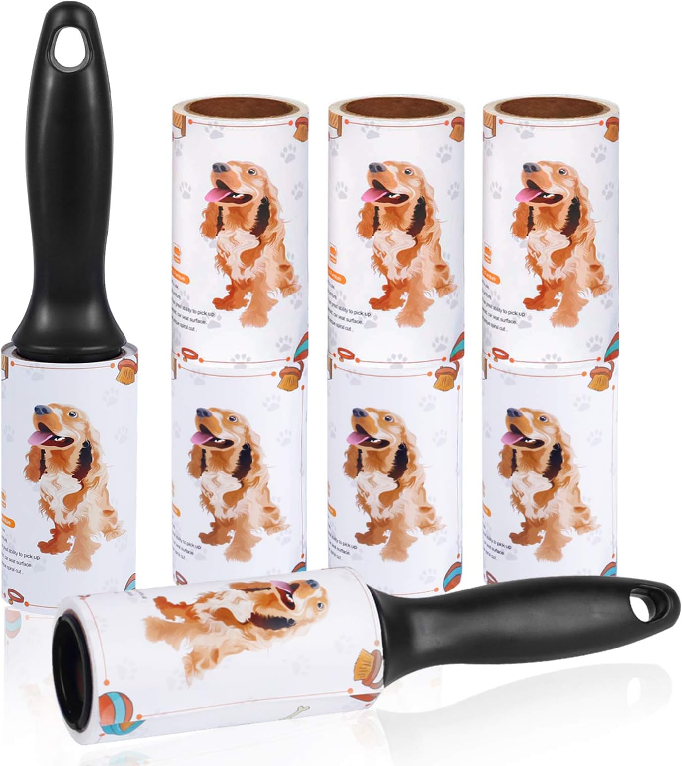 Lint Rollers, Pet Hair Lint Remover Refills Sticky Tape Roller for Dog Hair Removal, Clothes, Furniture, Carpet (8PCS)