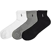 POLO RALPH LAUREN Men's Tech Athletic Ankle Cushioned Arch Support Socks (3-Pack)