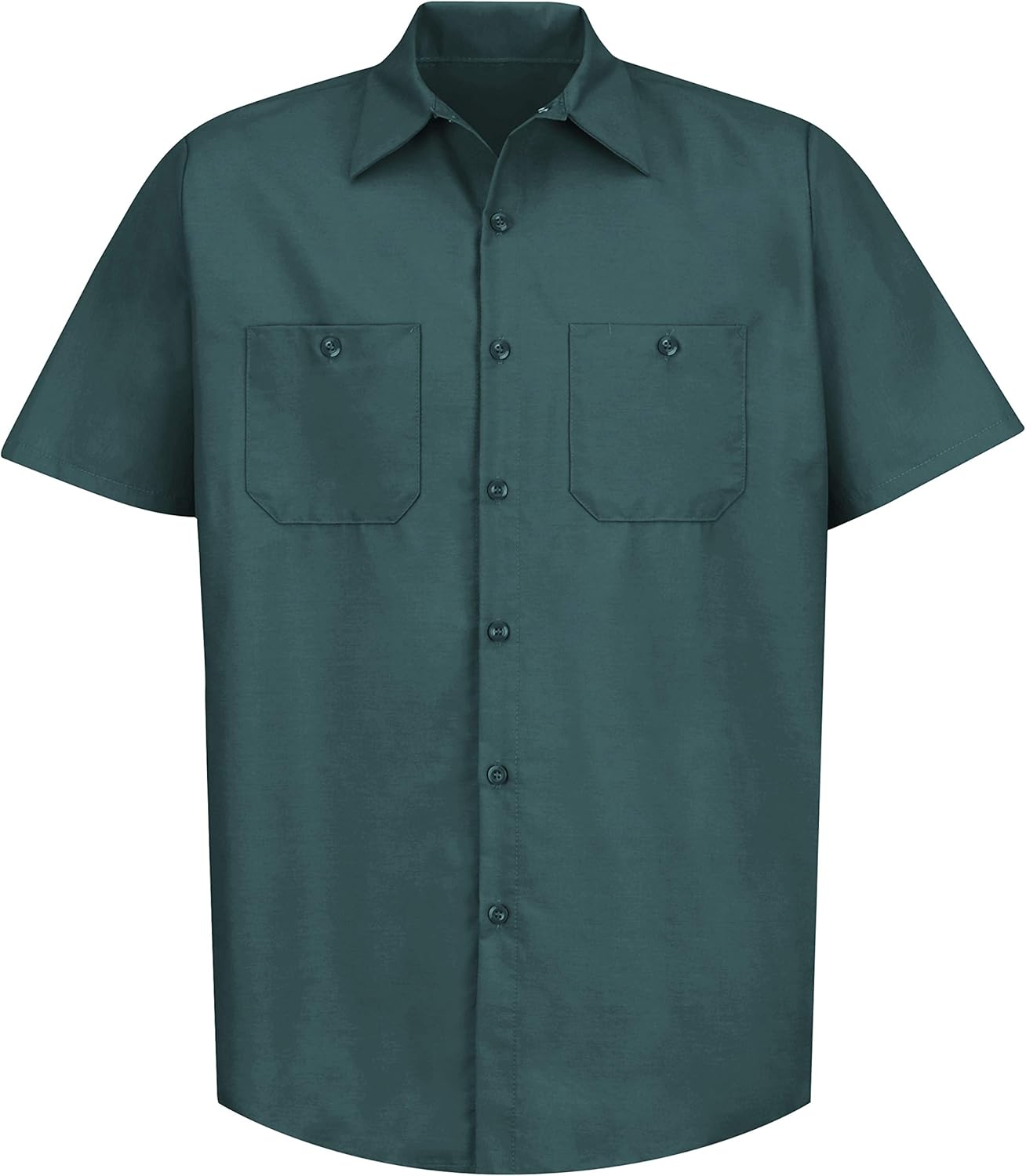 Red Kap Men's Size Industrial Work Shirt, Regular Fit, Short Sleeve, Spruce Green, 2X-Large/Tall: Button Down Shirts: Clothing