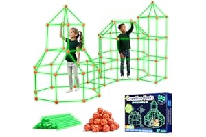 Tiny Land Fort Building Kit for Kids 130Pcs Creative Fort Toy for 5,6,7,8 Years Old Boy & Girls-STEM Building Toys DIY Castle