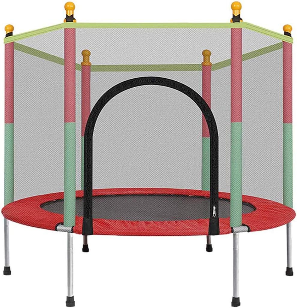 YUMO 2020 Trampolines,5 FT Kids Trampoline with Enclosure Net Jumping Mat and Spring Cover Padding Trampoline Jump Indoor Outdoor Trampoline for Family School Entertainmen