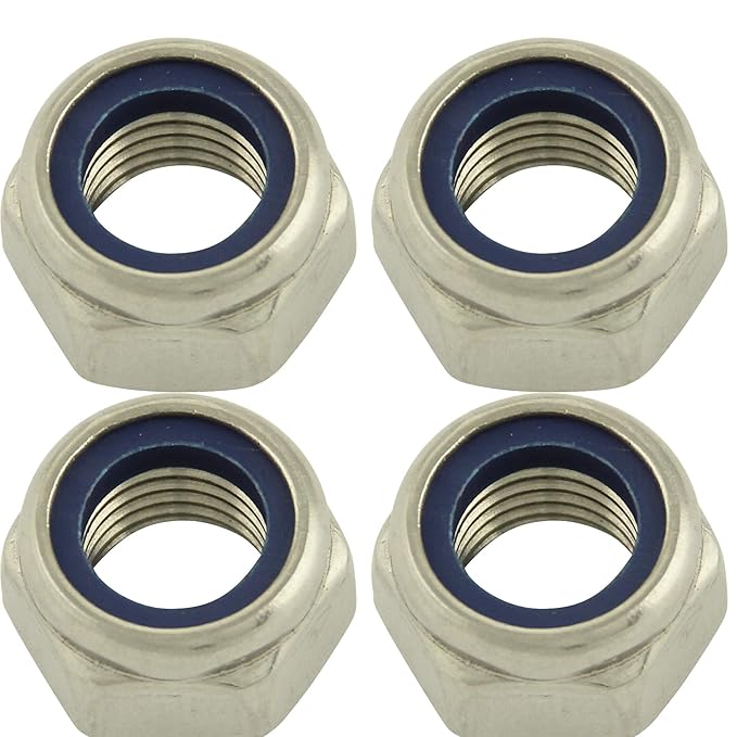 50 Stück Sechskantmuttern M10 niedr. Form, selbstsichernd, Polyamidklemmteil DIN 985 Edelstahl A2