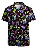 GADZILLE Mens Beer Shirt Glow Party Shirts Vintage