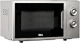 SIA FAM21SI 20L Freestanding Microwave Silver 700W Analogue Dials view 2