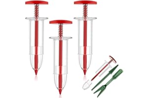Kerrtoa 6 PCS Mini Seed Spreader, 2024 New Mini Sowing Seed Dispenser, Manual Seedlings Dibber and Widger Set, Handheld Garden Seed Sower Planter for Tiny Seeds (#2)