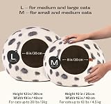 MEOWFIA Cat Cave – Premium Felt Cat Bed Handmade Merino Wool Large Snow Leopard view 2