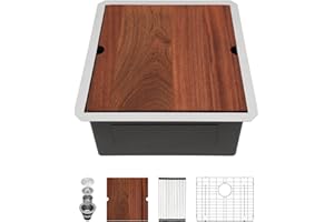 21 Laundry Sink Undermount - Sarlai 21" x 19" Kitchen Sink Ledge Workstation Deep Single Bowl 16 Gauge Stainless Steel RV Bar Prep Laundry Utility Kitchen Bar Prep Camping Sink Basin