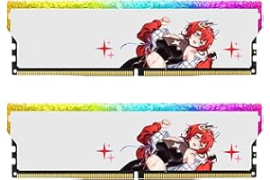 Dpofirs DDR4 RAM 32GB 2x16GB 3200MHz Desktop Memory Module, RGB Lighting Premium Metal Shell, with Heatshield, for Gaming PC 