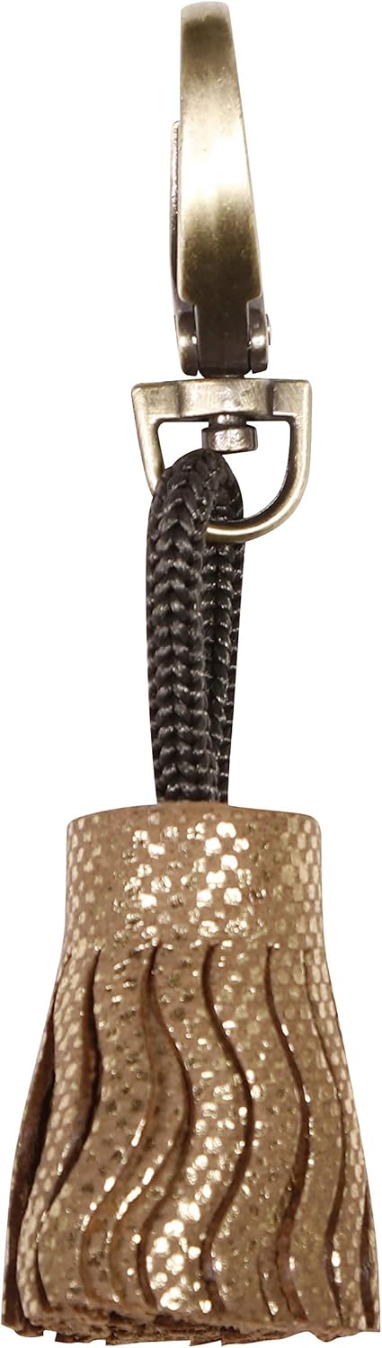 Clairefontaine 410064C, One Kleo-Pathra key ring, Dimensions: 4x2.5 cm, Made of Genuine Lambskin Leather, Gold Colour