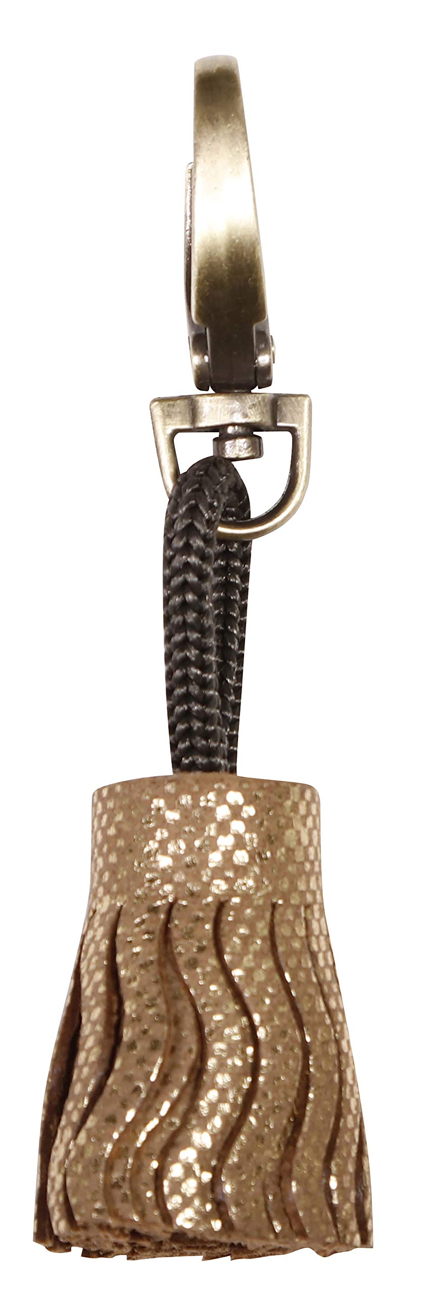 Clairefontaine 410064C - One Kleo-Pathra key ring - Dimensions: 4x2.5 cm - Made of Genuine Lambskin Leather - Gold Colour - Multi-Functional - Practical