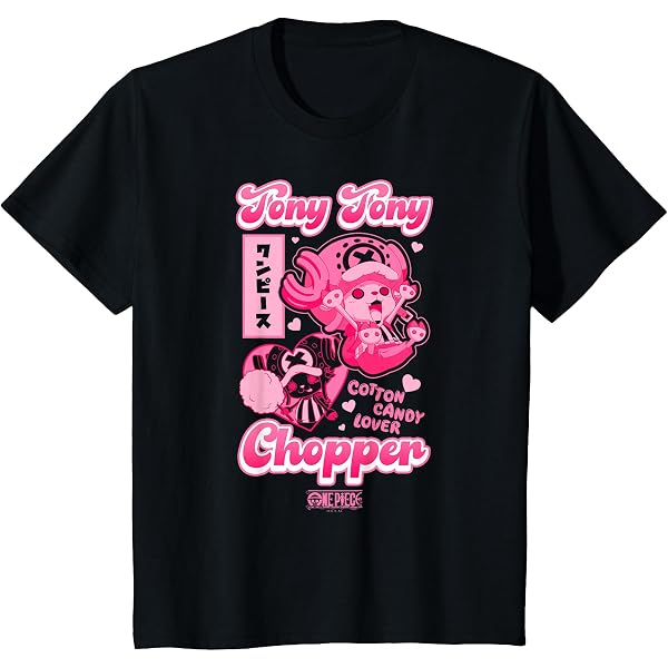 Amazon.com: One Piece Anime Tony Tony Chopper Bright Pink Hearts T