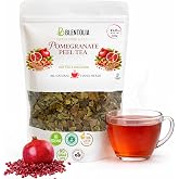 Blentolia Pomegranate Peel Tea 100% Natural Dried Pomegranate Rind Antioxidant-Rich Herbal Tea Loose Leaf, 180g Resealable Pouch