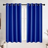 PONY DANCE Royal Blue Thermal Blackout Curtains 2 Panels 46 x 54 in