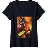 Cowboy Bebop Group Slanted Jet Poster V-Neck T-Shirt