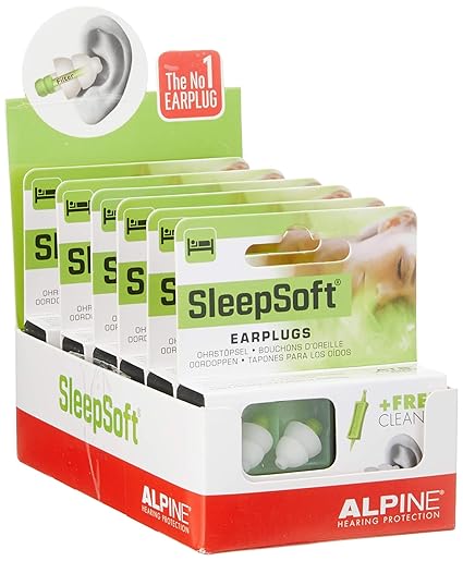ALPINE AL200216 Sleepsoft Ohrstöpsel, 6 Paar