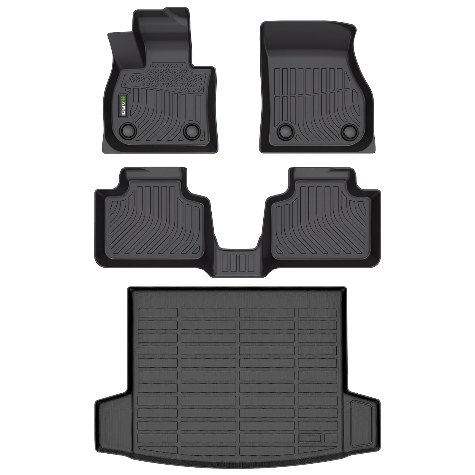 HAFIDI® Floor Mats & Cargo Liner Set Fit for 2025 2026 Mini Countryman(Not for SE/Electric) All Weather Protection TPE Anti-Slip Automotive Full Set Floor Liners Custom Accessories - Black Image