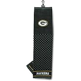 Team Golf NFL Embroidered Golf Towel, Checkered Scrubber Design, Embroidered Logo