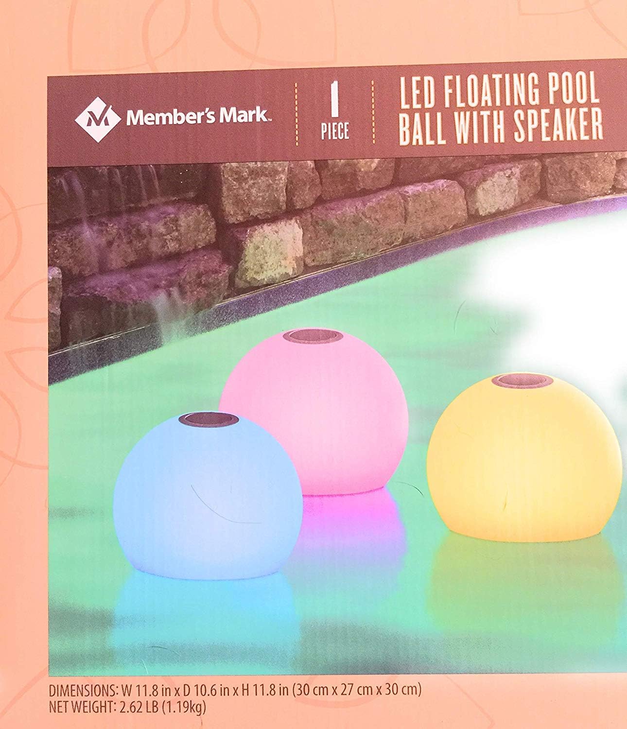 led floating pool ball with speaker