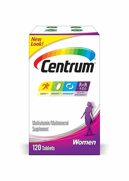 CENTRUM MULTIVITAMIN FOR WOMEN, MULTIVITAMIN/MULTIMINERAL SUPPLEMENT WITH IRON, VITAMIN D3, B VITAMINS AND ANTIOXIDANT VITAMINS C AND E, GLUTEN FREE, NON-GMO INGREDIENTS – 120 COUNT