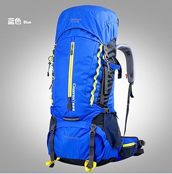 Amazon Co Jp Creeper 登山 リュック 防水 60l アルパインパック バックパック テント泊 登山用リュック 防災 リュック ザック ハイキング 宿泊 超軽量 オックスフォード アウトドア 大容量 多機能 キャンプ 防雨カバー 付き ブルー Yd 216 スポーツ アウトドア