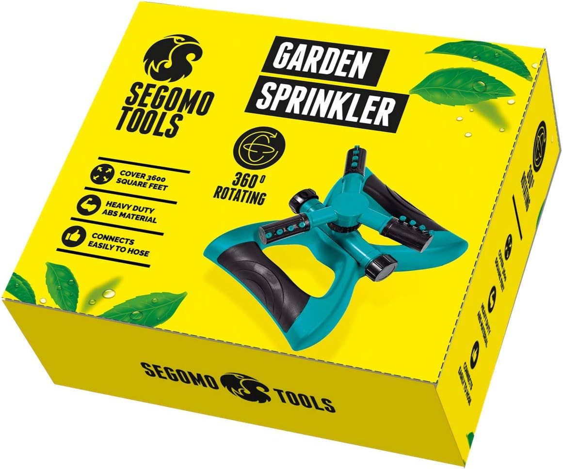 Segomo Tools 360 Degree Automatic Rotating Garden Lawn Water Sprinkler Irrigation System - GS360 : Garden & Outdoor
